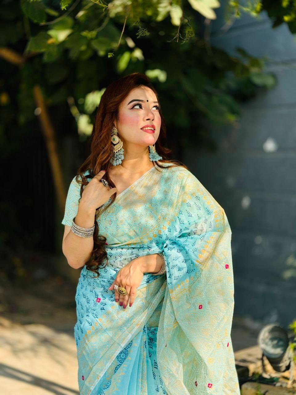 সেমি মসলিন শাড়ি